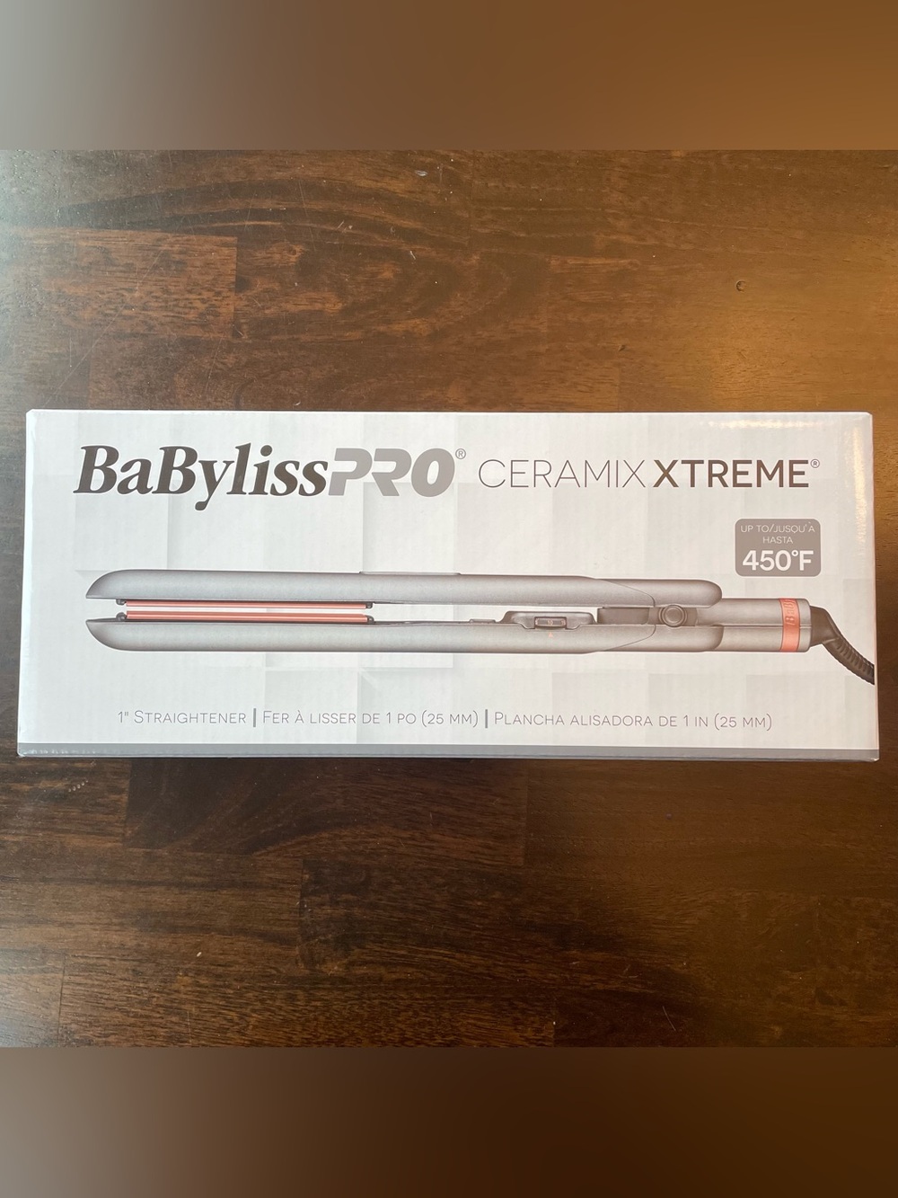 BaByliss PRO Ceramix Xtreme Ceramic 1” Straightener Flat Iron Gray 450°F NEW